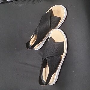 Clarks Jemsa Slingback Sandals Black Womens Size 9